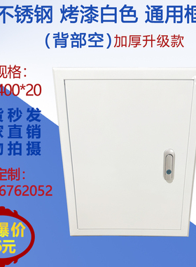 不锈钢烤漆电箱门水表箱盖板检修口通用白色规格40*60暗装可定制