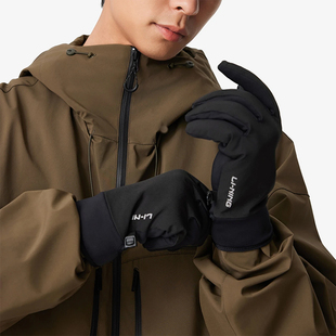 李宁手套2024冬季新款男女同款加绒保暖可触屏休闲手套ASGU027