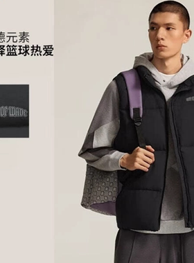 李宁羽绒马甲2025秋冬男防泼水运动耐穿保暖鹅绒羽绒马甲AMRV079