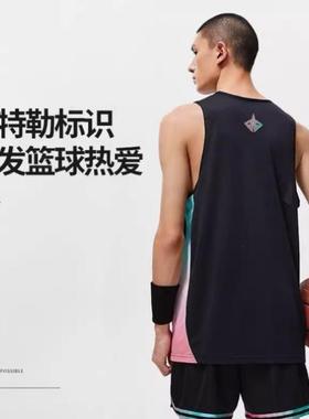 Lining/李宁正品男宽松透气排汗运动无袖篮球背心AVST077