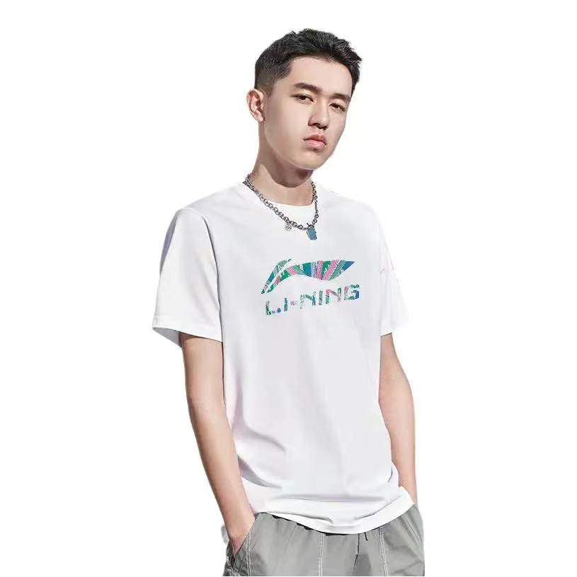 李宁短袖男款26夏季新款时尚日常舒适透气潮男运动短袖 AHST985
