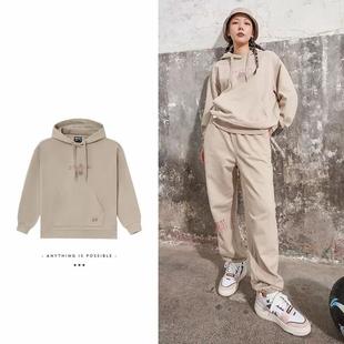 李宁正品 AWDS152 反伍BADFIVE女子运动宽松套头时尚 舒适连帽卫衣