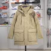 宽松防泼水鸭绒保暖运动服AYMU361 2024冬季 李宁中长款 羽绒服男士