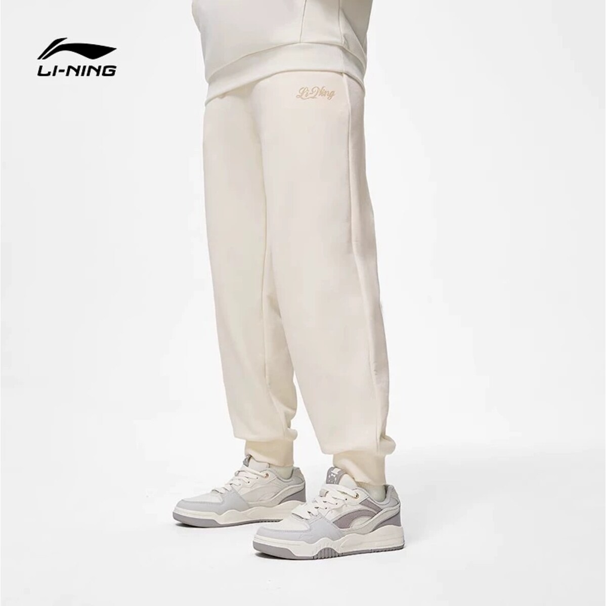 李宁正品运动裤女裤子春季新款束脚休闲长裤收口宽松卫裤AKLT020