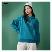 李宁春秋季 清仓款 外套男女情侣宽松套头连帽棉质运动卫衣AWDR471