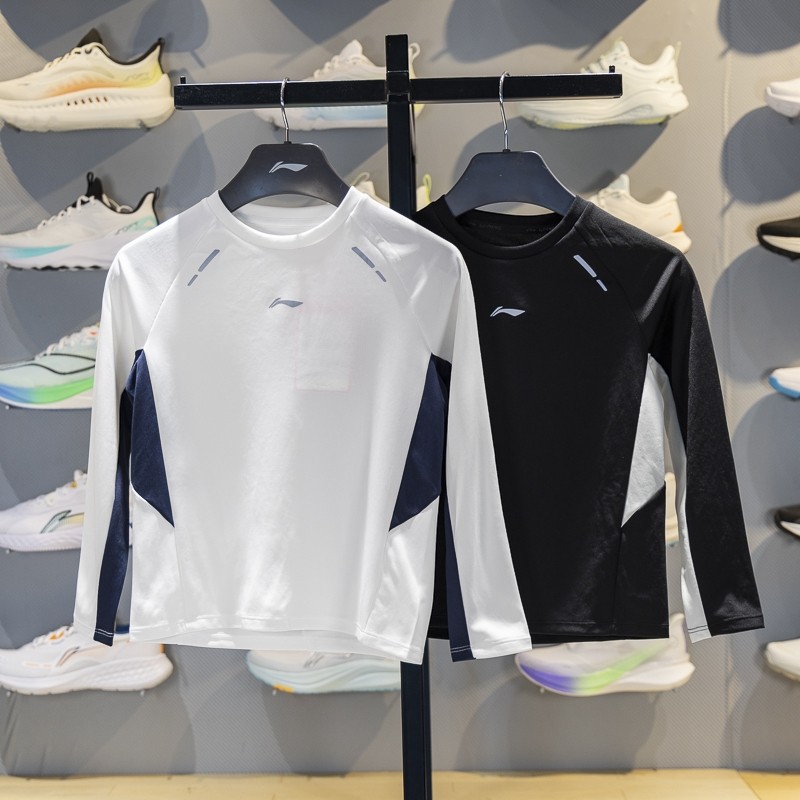 李宁儿童长袖T恤2025秋季新款男女大童反光速干凉爽卫衣YTLV087,运动服/休闲服装,运动T恤,淘宝优惠券,粉丝福利购,淘宝优惠卷