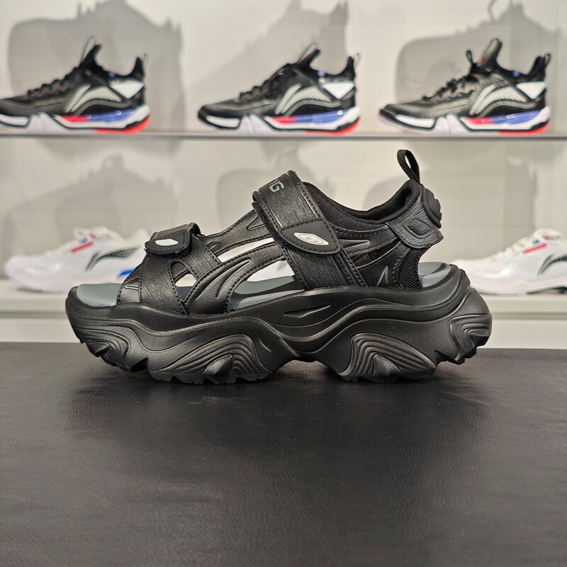 李宁凉鞋2024新品SOFT COCA女子柔软舒适潮流户外沙滩鞋AGUU002