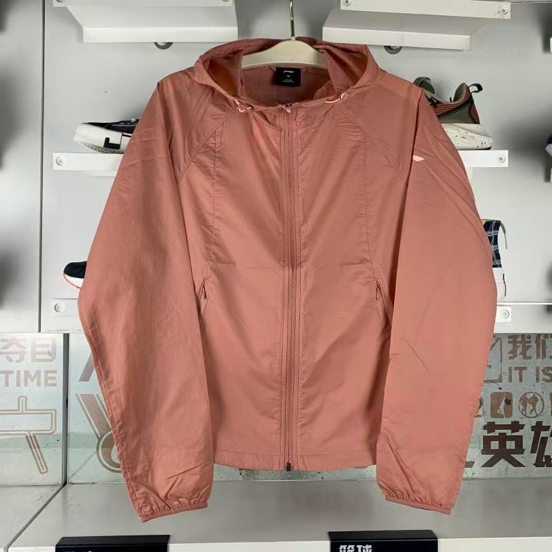 李宁健身连帽轻薄速干运动风衣