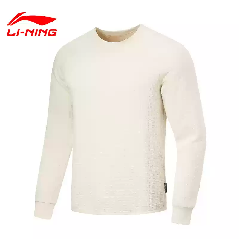 李宁男子圆领套头卫衣舒适时尚