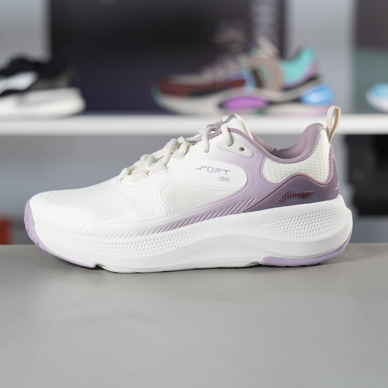 李宁减震女子系带透气休闲鞋