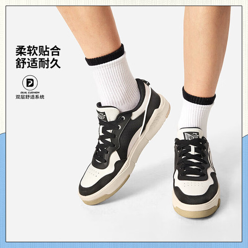 李宁COMMON 80S男子板鞋2025秋季反光舒适软弹经典休闲鞋AGCV207