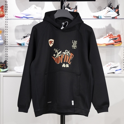 李宁男子连帽宽松套头卫衣