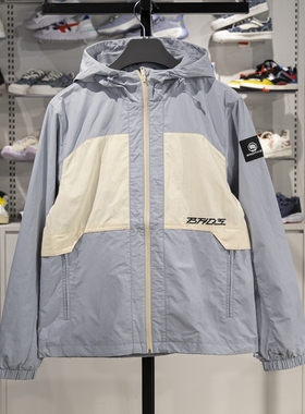 李宁运动风衣春秋反伍BADFIVE男子户外防风连帽外套AFDS065