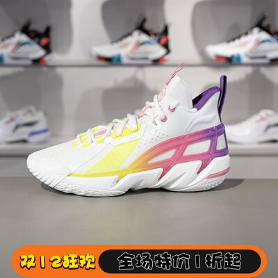 李宁男子回弹中帮反光篮球鞋