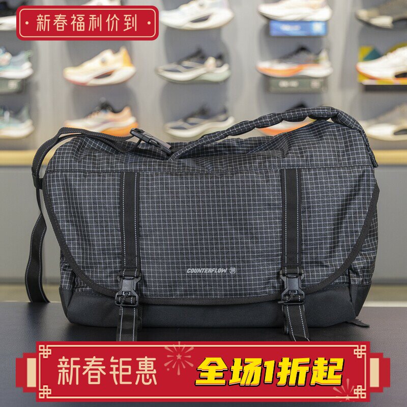 李宁CF溯男女同款单肩包2024秋季新款反光休闲百搭斜挎包ABDU391