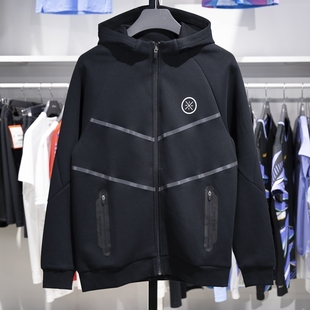 连帽外套AWDT929 百搭开衫 李宁卫衣男子2023秋冬新款 韦德系列时尚