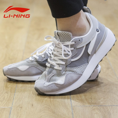 李宁休闲鞋春季方圆复古跑鞋