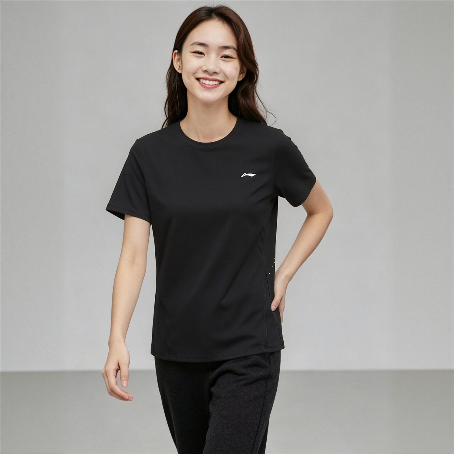 李宁防晒短袖T恤衫女子2026夏季新款冰感柔弹健身运动上衣ATSW490