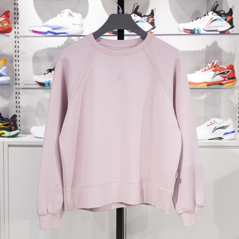 李宁女子圆领宽松套头卫衣