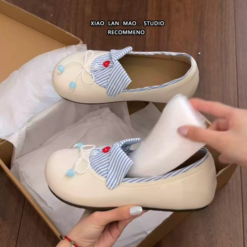 法式复古厚底内增高玛丽珍单鞋女