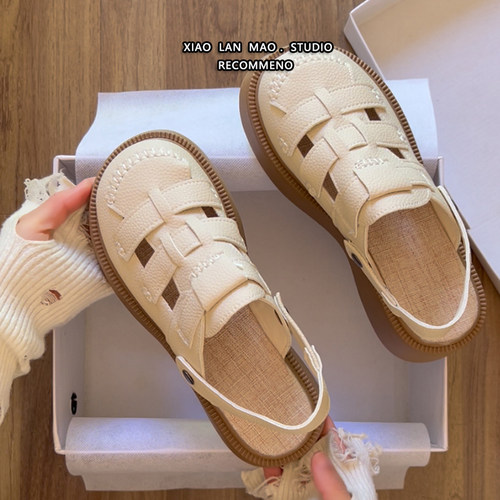 厚底包头半拖罗马凉鞋女2026夏款