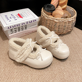 女加绒保暖2025冬季 毛毛勃肯鞋 新款 双蝴蝶结玛丽珍鞋 韩版 棉鞋 时尚