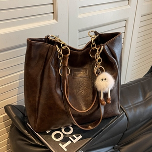 复古大容量包包女2025新款秋冬时尚质感托特包休闲百搭通勤单肩包