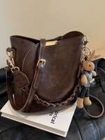 Retro niche design bag for ladies 2026 new high-end texture versatile crossbody bag, best-selling hand-held bucket bag thumbnail 7
