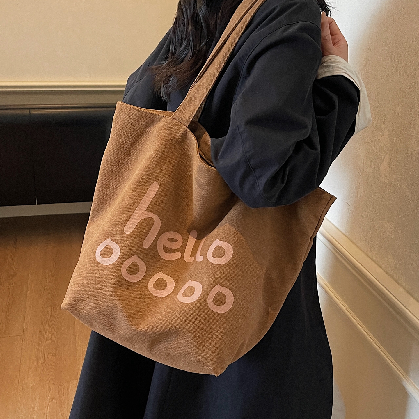 帆布包简约休闲通勤单肩购物袋