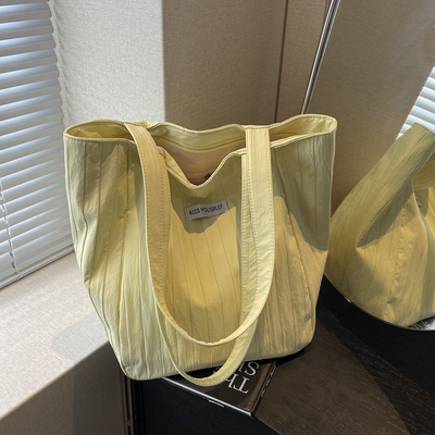休闲大容量帆布单肩托特包购物袋
