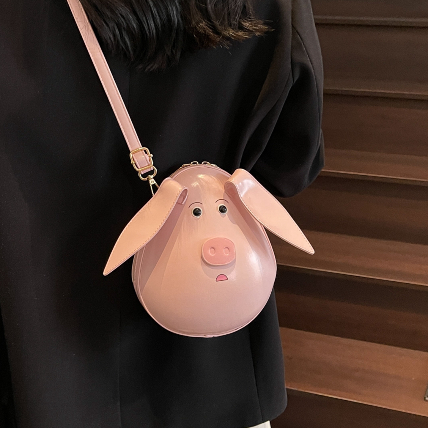 飞天猪猪包卡通小众斜挎包