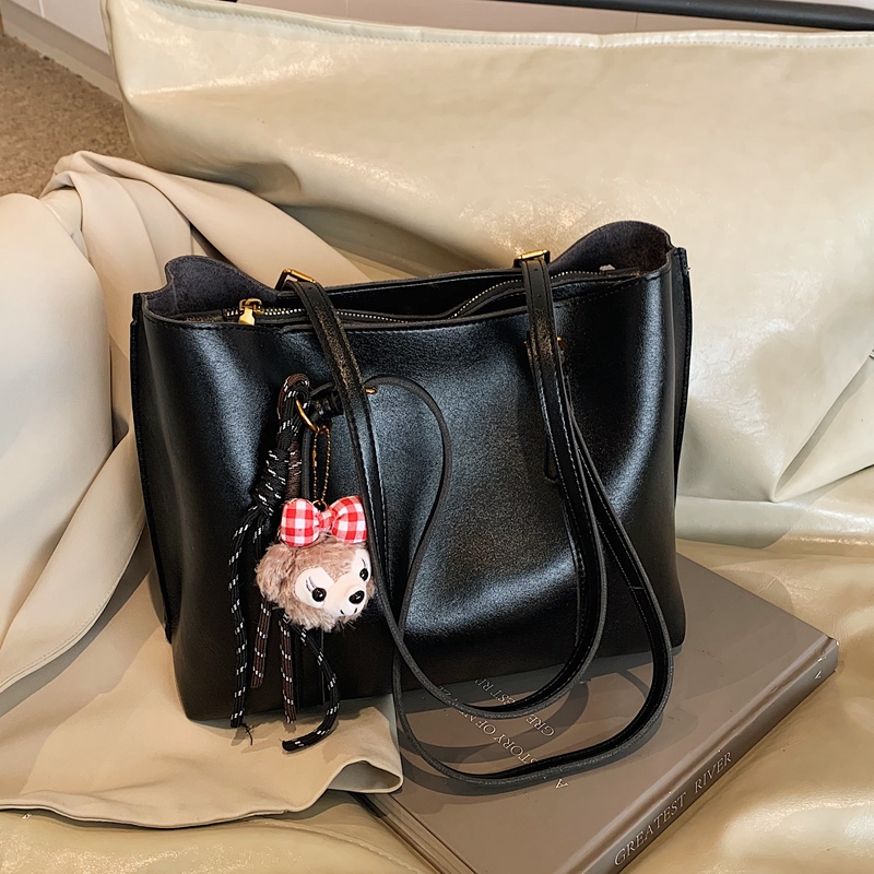 复古大容量通勤托特包手提单肩包