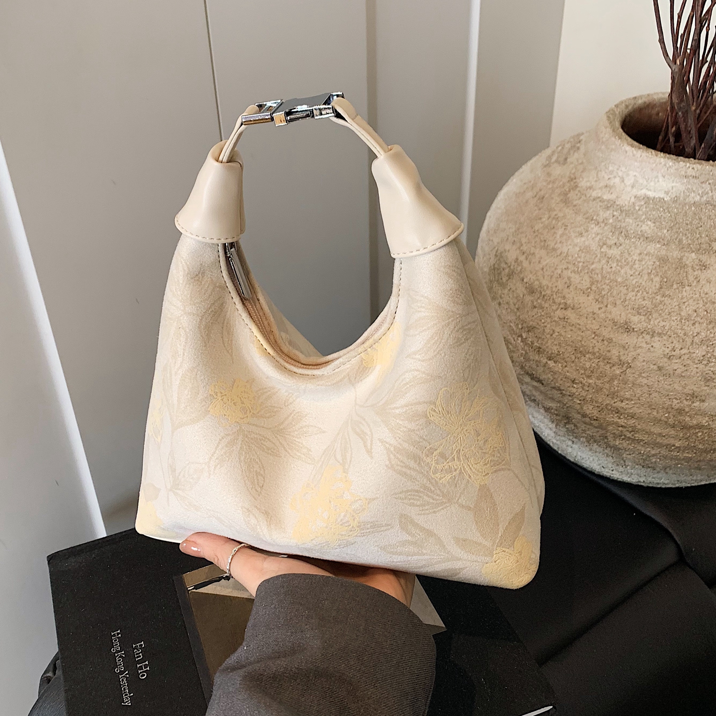 新中式国风手提饺子包休闲斜挎包