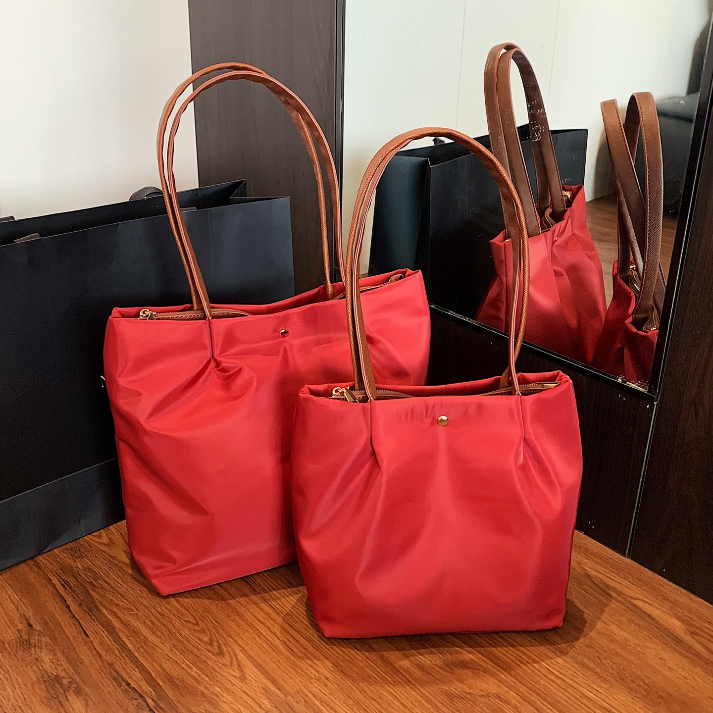 红色尼龙布包包女2026新款结婚新娘包礼金袋大容量通勤单肩托特包,箱包皮具/热销女包/男包,通用款女包,淘宝优惠券,粉丝福利购,淘宝优惠卷