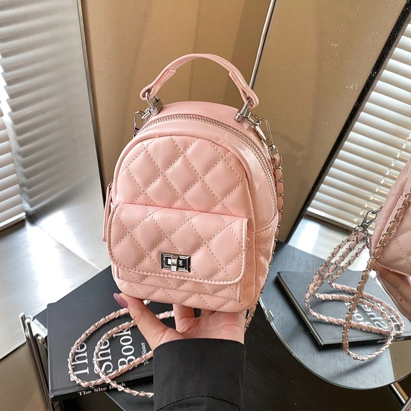 高级感小香风迷你菱格链条双肩包包女2025新款夏天时尚旅行小背包,箱包皮具/热销女包/男包,通用款女包,淘宝优惠券,粉丝福利购,淘宝优惠卷