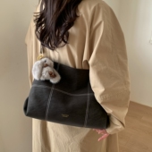 简约复古大容量包包女2026新款 秋冬百搭单肩包通勤斜挎托特水桶包