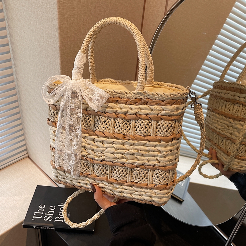 编织草编包海边度假斜挎手提包