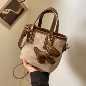 高级质感小众包包2026新款 手提水桶包 女包百搭复古单肩斜挎包时尚