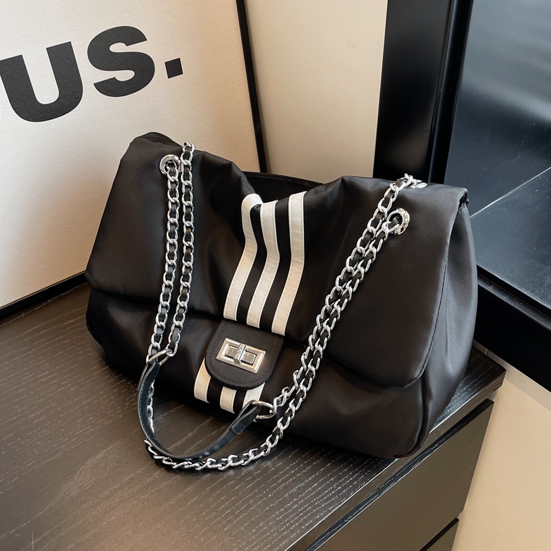 网红尼龙布包链条单肩斜挎托特包