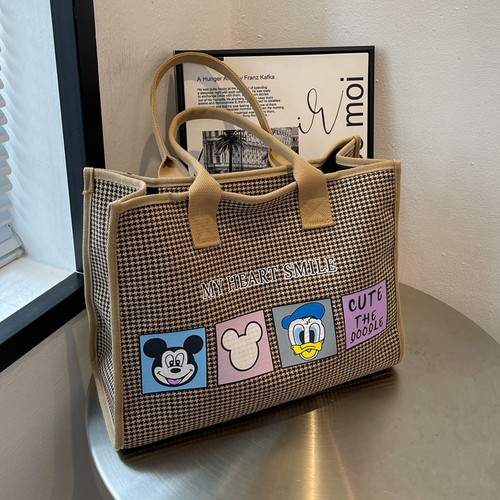 千鸟格托特包单肩手提日韩风