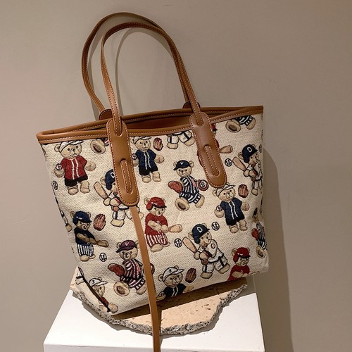 流行小熊托特包单肩手提日韩风