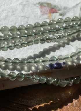 建木信使｜【性价比】天然绿兔毛发晶透体多圈水晶手串手链原矿