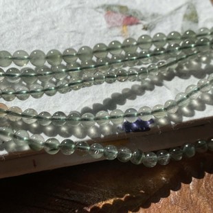 建木信使|【性价比】天然绿兔毛发晶透体多圈水晶手串手链原矿