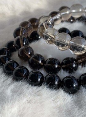 建木信使｜【人手一个】天然巴西茶烟水晶深浅透体水晶 手串原矿