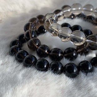 建木信使|【人手一个】天然巴西茶烟水晶深浅透体水晶 手串原矿