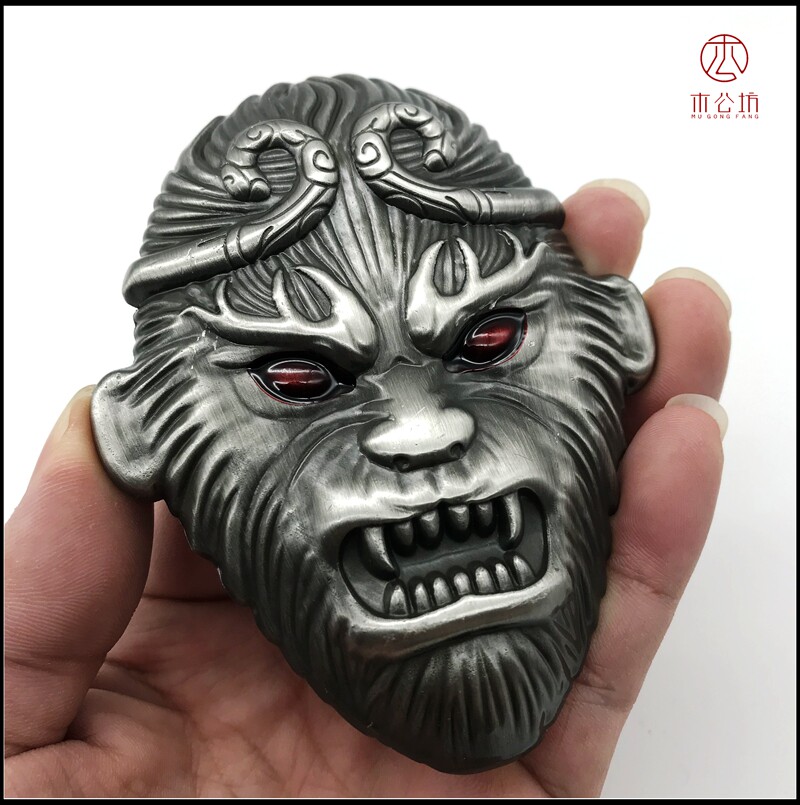 木公坊斗战胜佛齐天大圣美猴王孙悟空金属车贴改装中网标摩托车帖