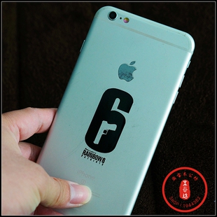 木公坊彩虹六号围攻B款金属手机贴纸电脑贴平面都能贴