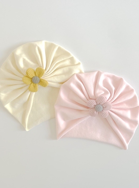 婴幼儿新生男女宝宝百天印度帽包头帽囟门帽纯棉胎帽春秋款冬新品