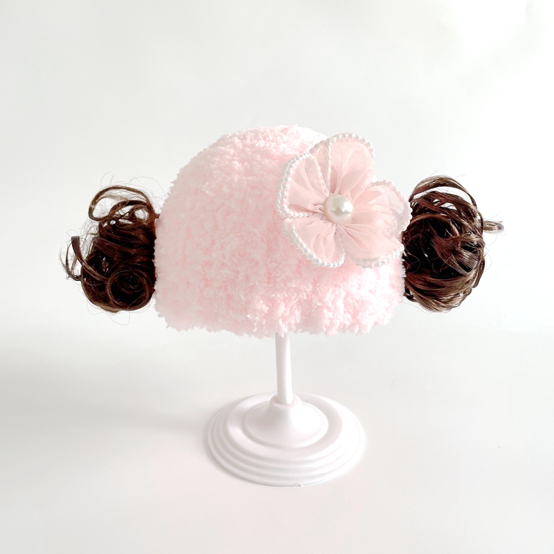 珊瑚绒毛线帽保暖宝宝帽