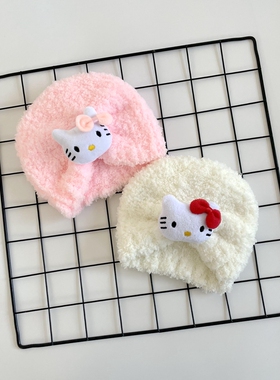 秋冬季婴幼儿加厚保暖套头帽新生儿可爱印度帽无骨帽毛线胎帽柔软